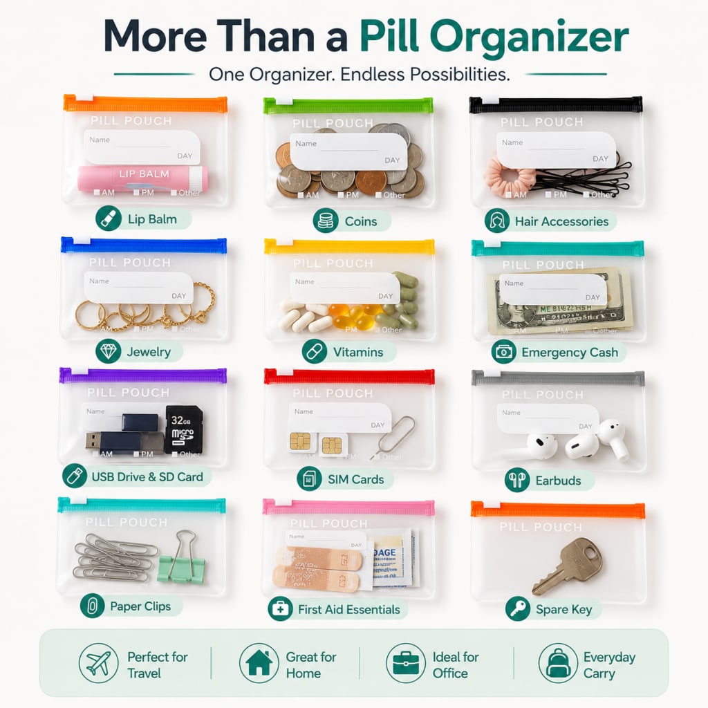DoseNest – Waterproof Weekly Pill Organizer