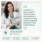DoseNest – Waterproof Weekly Pill Organizer